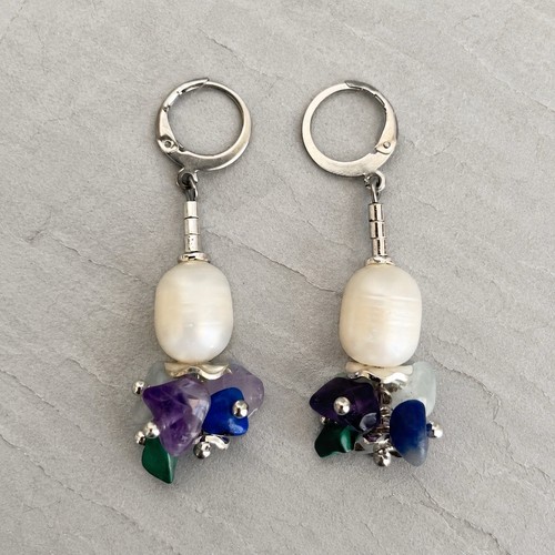 Orecchini pendenti con perle - orecchini,
