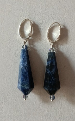 Orecchini pendenti blu con - pendenti,